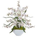 Ver imagem 3 de Kit 4 Galhos de Orquídeas Chuva de Ouro Artificial para Decoração Cor:Branco