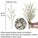 Ver imagem 3 de Kit 6 Galhos de Orquídeas Chuva de Ouro Artificial para Decoração Cor:branco