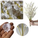 Ver imagem 4 de Kit 6 Galhos de Orquídeas Chuva de Ouro Artificial para Decoração Cor:branco