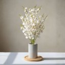 Ver imagem 2 de Kit 6 Galhos de Orquídeas Chuva de Ouro Artificial para Decoração Cor:branco