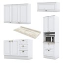 Ver imagem 3 de Cozinha Completa Americana 4 Peças com Torre Quente 1 Forno Branco - Móveis Henn