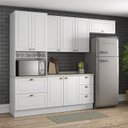 Ver imagem 2 de Cozinha Completa Americana 4 Peças com Torre Quente 1 Forno Branco - Móveis Henn
