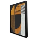 Ver imagem 3 de Quadro Decorativo Geométrico Gold Lines em Moldura Caixa Tacolado Moldura Trad 1cm Preta com Vidro 2