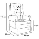 Ver imagem 4 de Kit 02 Poltronas de Amamentação e Descanso Com Balanço Laís G05 Linho Verde - Mpozenato