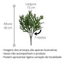 Ver imagem 3 de Kit 24 Folhagens Chifre Veado Artificiais Buques Planta Artificial Cor:verde