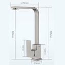 Ver imagem 4 de Torneira Cozinha Aço Escovado Quente Fria com Kit Instalação
