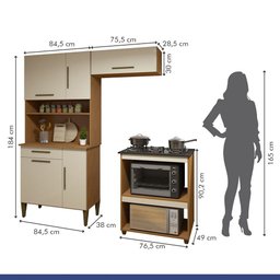 Cozinha Completa Barueri 5 Portas 1 Gaveta Kaiki Móveis - 4