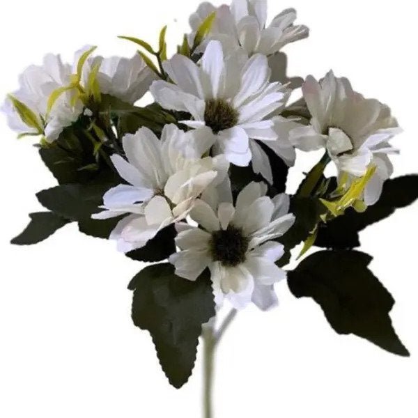 Flores Artificiais Kit com 12 Buques de Mini Margaridas Decorativas No Atacado - 1