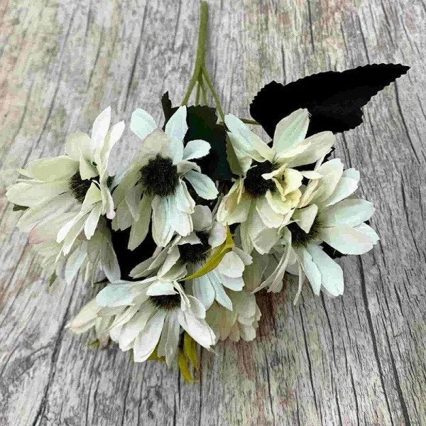 Flores Artificiais Kit com 12 Buques de Mini Margaridas Decorativas No Atacado - 4