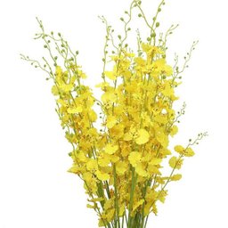 Kit 18 Galhos de Orquídeas Chuva de Ouro Artificial para Decoração Cor:Amarelo - 4
