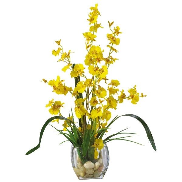 Kit 18 Galhos de Orquídeas Chuva de Ouro Artificial para Decoração Cor:Amarelo - 5