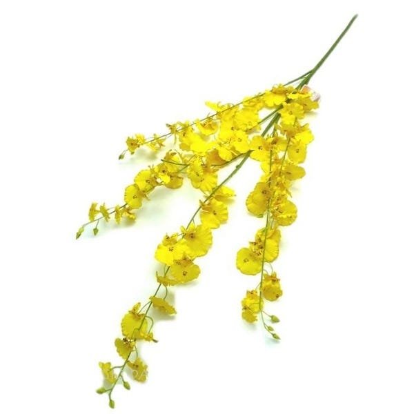 Kit 18 Galhos de Orquídeas Chuva de Ouro Artificial para Decoração Cor:Amarelo - 2
