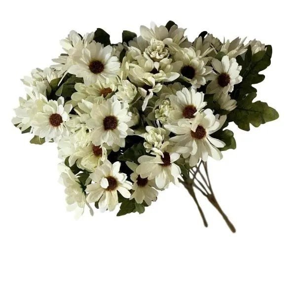 Flores Artificiais Kit com 3 Buques de Margaridas com Flores e Folhagens - 1