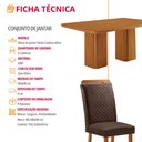 Ver imagem 7 de Mesa de Jantar Eloise 180 cm Tampo MDF Laminado Canto Copo com 6 Cadeiras Aline