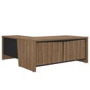 Ver imagem 5 de Mesa para Escritório em L 180x190cm Tamburato Corp A06 Nogal/preto - Mpozenato