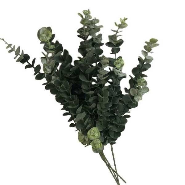 Kit 4 Galhos de Eucaliptos Artificiais Cor:Verde - 4