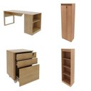 Ver imagem 2 de Kit Escritório 5 Peças com 1 Escrivaninhas, 1 Gaveteiro, 1 Estante e 2 Armários Multiuso