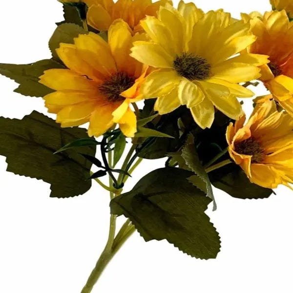 Flores Artificiais Kit com 08 Buques de Mini Margaridas Para Decoração Rústica - No Atacado - 3