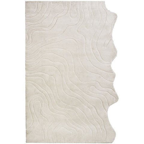 Tapete São Carlos Carving Organic Face Off White 1,95x2,95