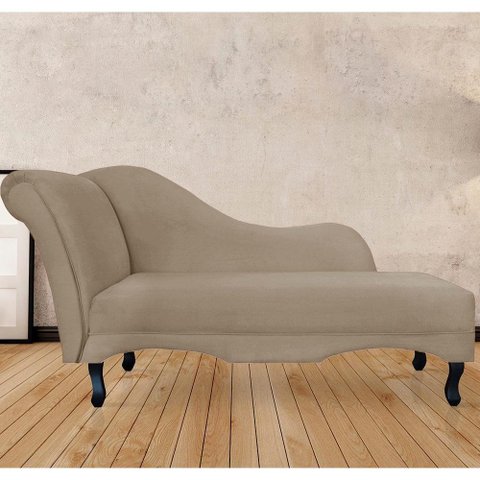 Recamier Divã Sofá Olivia Psicologia Consultório Suede Cappuccino - Lm Decor