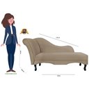 Ver imagem 4 de Recamier Divã Sofá Olivia Psicologia Consultório Suede Cappuccino - Lm Decor