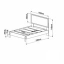 Ver imagem 3 de Cama Casal com Cabeceira Telada e Pé Madeira Maciça 152cm Oslo Preto/Nero