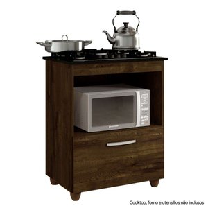 Balcão Cooktop 5 Bocas 1 Porta Salvia Ypê - Kaiki Móveis