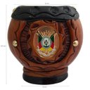 Ver imagem 3 de Cuia Artesanal De Chimarrão Estilo Uruguaia Coquinho Gajeta Brasão