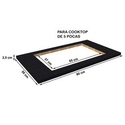 Balcão Cooktop 5 Bocas 1 Porta Salvia Branco - Kaiki Móveis - 4