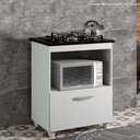 Ver imagem 6 de Balcão Cooktop 5 Bocas 1 Porta Salvia Branco - Kaiki Móveis