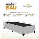 Ver imagem 2 de Cama Box com Baú Solteiro Royal Sleep Suede Cinza
