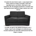 Ver imagem 2 de Sofá Estofado 2 Lugares Sala Estar Recepção Isadora Suede Cor:preto