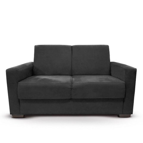 Sofá Estofado 2 Lugares Sala Estar Recepção Isadora Suede Cor:preto