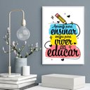 Ver imagem 2 de Quadro Decorativo Homenagem para Professores 45x34cm:madeira Preta