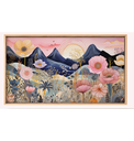 Ver imagem 2 de Quadro Decorativo N°160 70x40cm - Panorâmico Paisagem Montanhas e Flores Boho - Rollflex