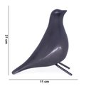 Ver imagem 2 de Escultura Pássaro Decorativo em Cerâmica para Sala Preto 21 Cm F04 - D'Rossi
