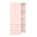 Ver imagem 1 de Guarda Roupa Infantil Solar de Veneza 2 Portas Giratória 3 Gavetas Rosa Acetinado Qmovi