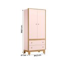 Ver imagem 4 de Guarda Roupa Flora Quarto 5055 2 Portas e 2 Gavetas
