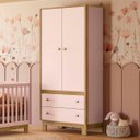 Ver imagem 2 de Guarda Roupa Flora Quarto 5055 2 Portas e 2 Gavetas