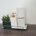 Ver imagem 7 de Bandeja De Vidro Retangular Espelhada Para Decoração Casa Cromado