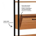 Ver imagem 5 de Estante Sala com Prateleiras e Gavetas Dalla Costa 100% Mdf - Freijó/ Preto Fosco