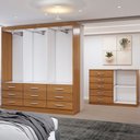 Ver imagem 5 de Guarda-roupa Casal Chloe 6 Portas 9 Gavetas com Cômoda 2 Portas 5 Gavetas Cinamomo - Panorama Móveis