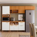 Ver imagem 1 de Cozinha Compacta Sicília 4 Peças Freijó Ripado Frisado - Pallazio