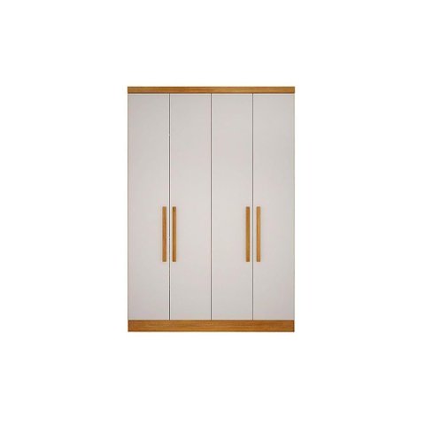 Modulado de Quarto Guarda Roupa C- 4 Portas e 3 Gavetas Freijo Cumaru C- Fendi