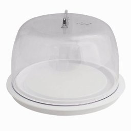 Queijeira Porta Queijo Com Tampa Cúpula Suporte De Frios Branco - 6