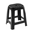 Ver imagem 1 de Banqueta Banquinho Plástico Preto Reforçada Multiuso Banco Área Externa