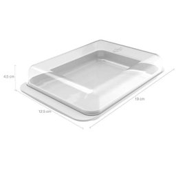 Porta Frios Com Tampa Queijeira Pote Para Queijo Presunto Cozinha Branco - 3