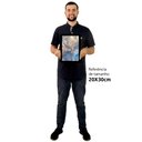 Ver imagem 2 de Quadro Decorativo Abstrato Mármore Azul Perolado em Moldura Caixa TaColado Moldura Caixa 3cm Branca 