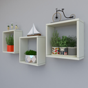 Ver imagem 2 de Kit com 3 Nichos Decoração para Quarto Nude 30x30x12cm