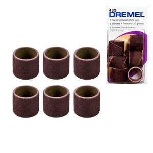 Tubo de Lixa 1/2 Pol. 6 Un G120 Micro Retíficas 432 Dremel
